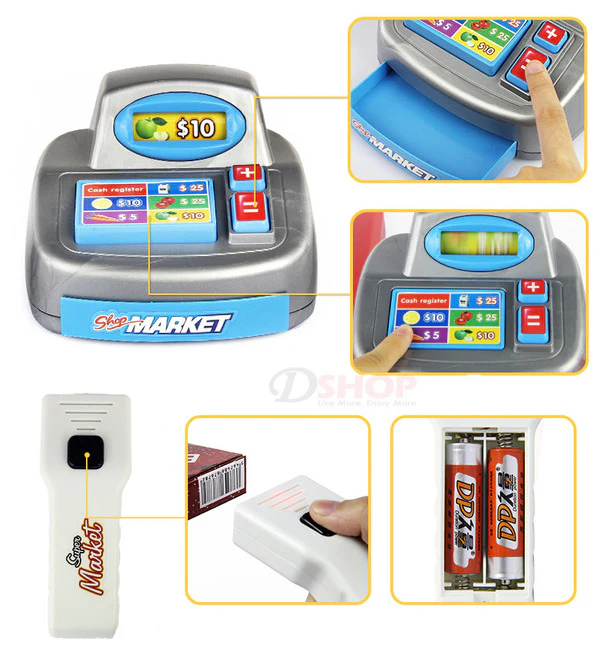 Deluxe Supermarket Toy Play Set with Shopping Trolley - Image 8