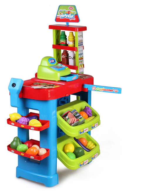 Deluxe Supermarket Toy Set with Shopping Cart Trolley & Accessories - Image 12