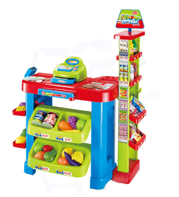 Deluxe Supermarket Toy Set with Shopping Cart Trolley & Accessories - Image 15