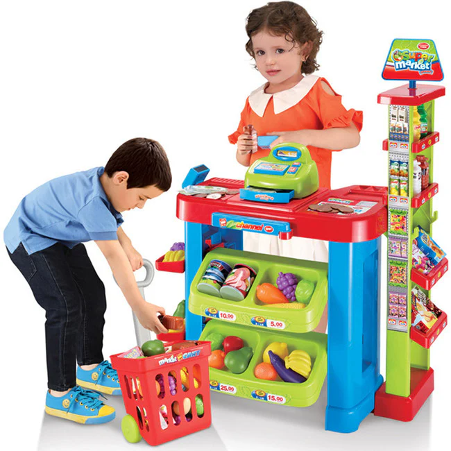 Deluxe Supermarket Toy Set with Shopping Cart Trolley & Accessories - Image 20