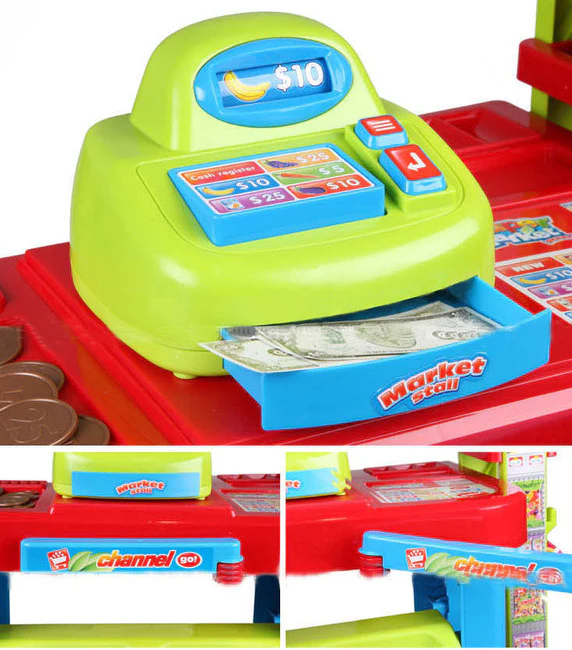 Deluxe Supermarket Toy Set with Shopping Cart Trolley & Accessories - Image 7