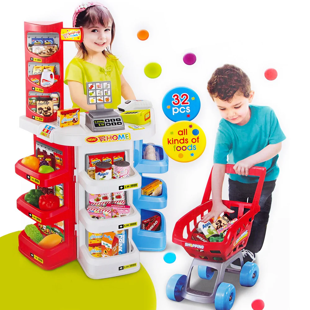 Deluxe Supermarket Toy Set with Shopping Trolley - Image 12