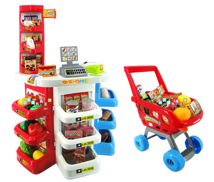 Deluxe Supermarket Toy Set with Shopping Trolley - Image 3
