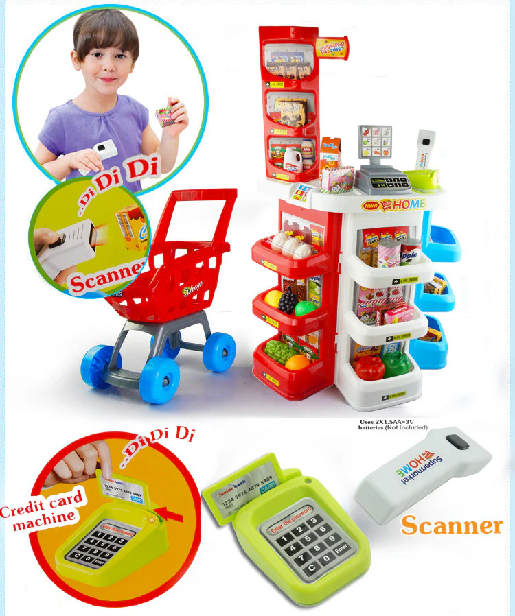 Deluxe Supermarket Toy Set with Shopping Trolley - Image 5