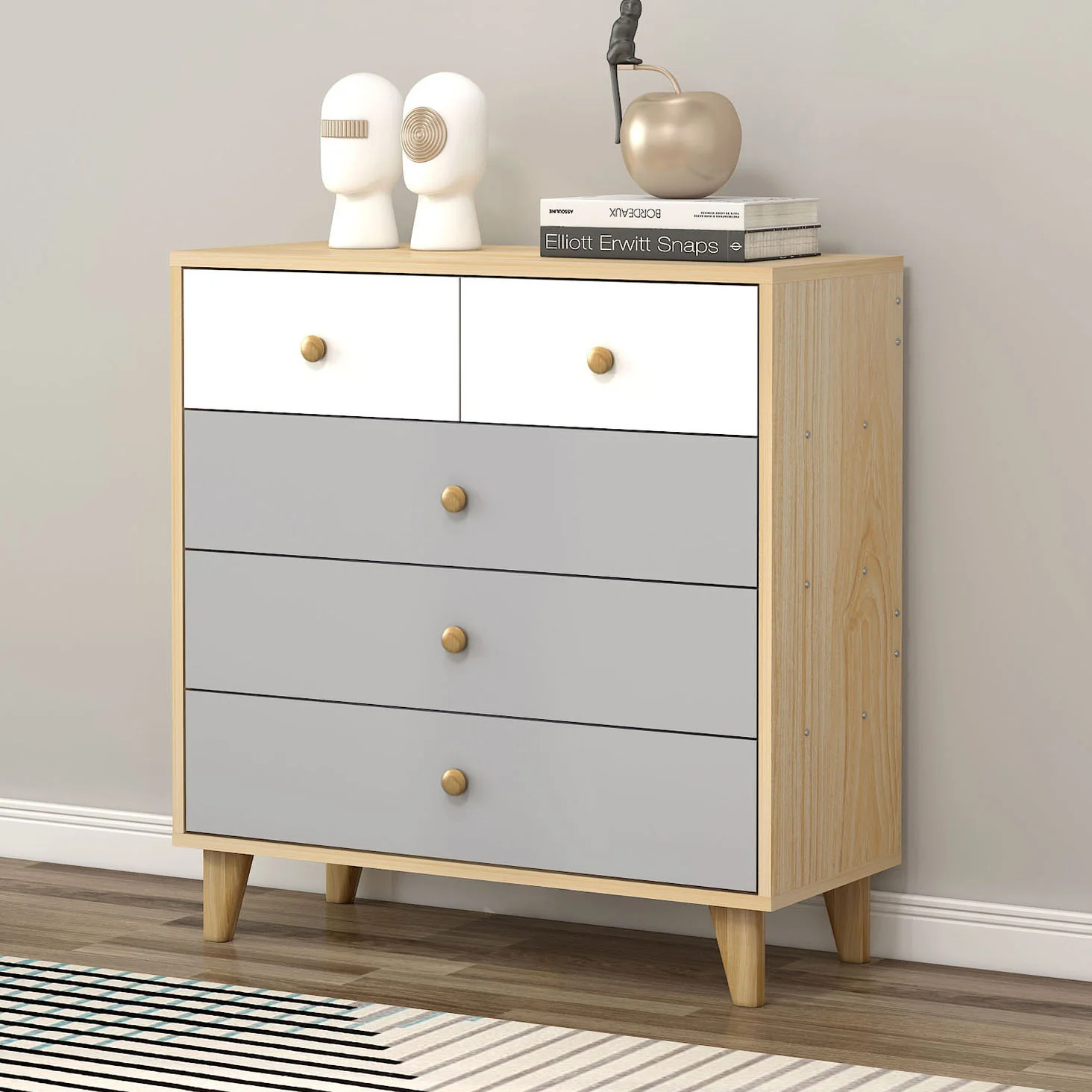 Deluxe Unity Tallboy Chest of 5 Drawers - Image 6