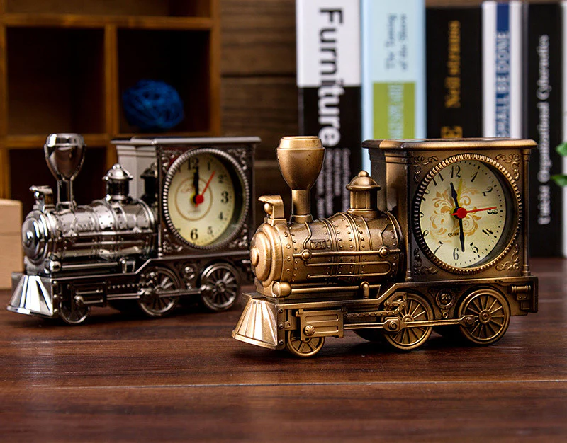 Deluxe Vintage Train Alarm Clock (Copper) - Image 7