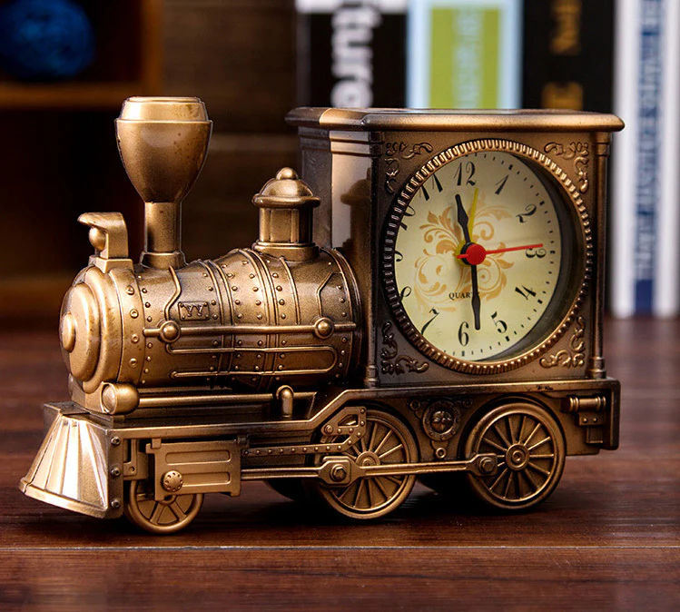 Deluxe Vintage Train Alarm Clock (Copper) - Image 9