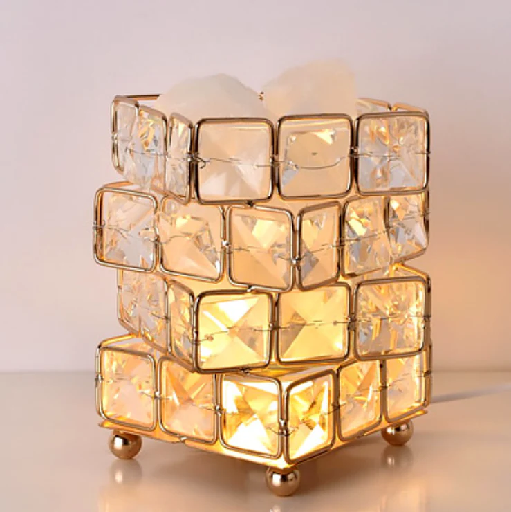 Diamond Crystal Geometric Cube LED Table Lamp Decorative Night Light Mood Lighting - Image 5