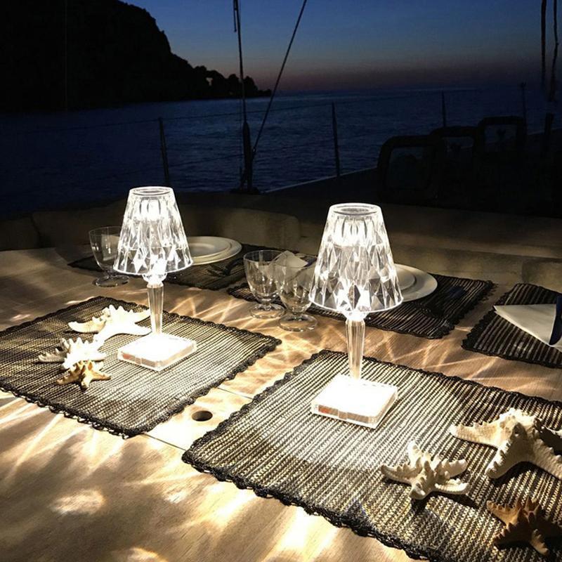 Diamond Crystal LED Lamp Touch Sensor Night Light - Image 7