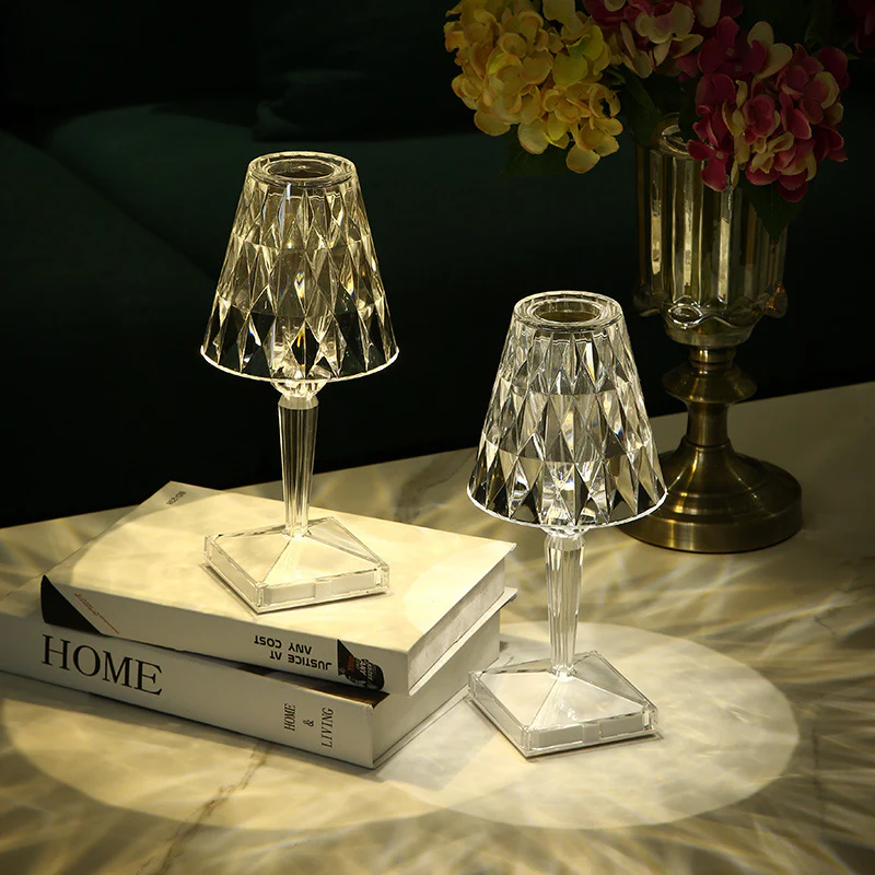 Diamond Crystal LED Lamp Touch Sensor Night Light - Image 8