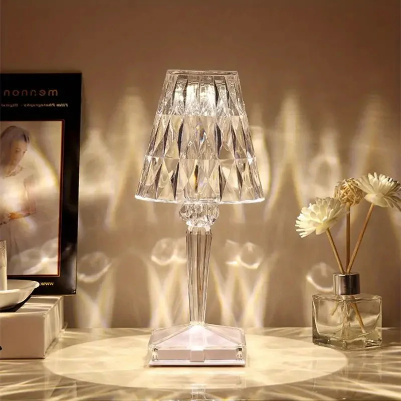 Diamond Crystal LED Lamp Touch Sensor Night Light - Image 9