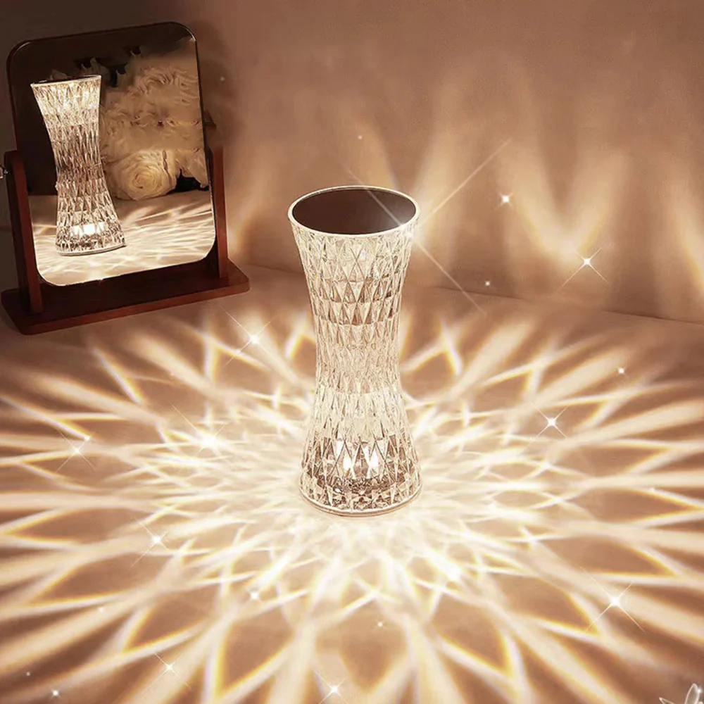 Diamond Crystal LED Table Lamp Touch Sensor Night Light - Image 14