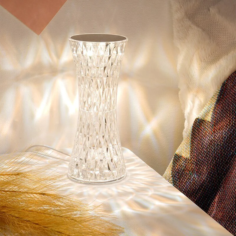 Diamond Crystal LED Table Lamp Touch Sensor Night Light - Image 15