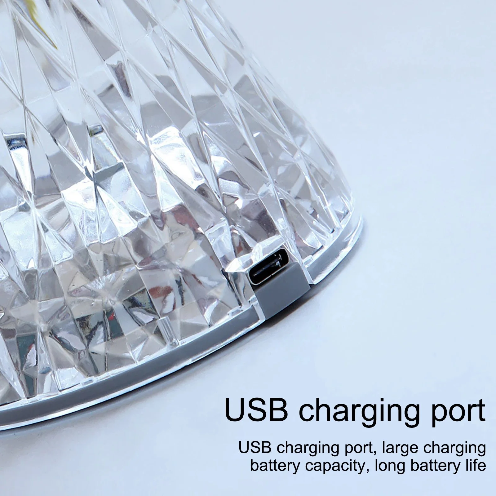 Diamond Crystal LED Table Lamp Touch Sensor Night Light - Image 23