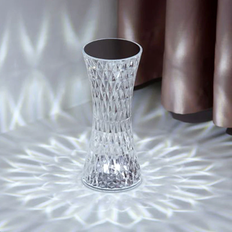 Diamond Crystal LED Table Lamp Touch Sensor Night Light - Image 4