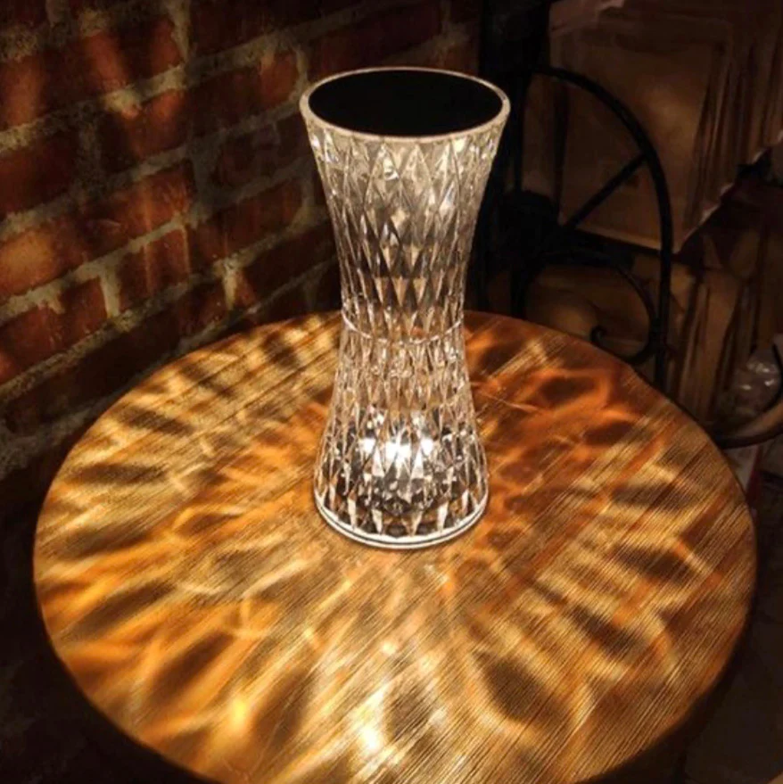 Diamond Crystal LED Table Lamp Touch Sensor Night Light - Image 7