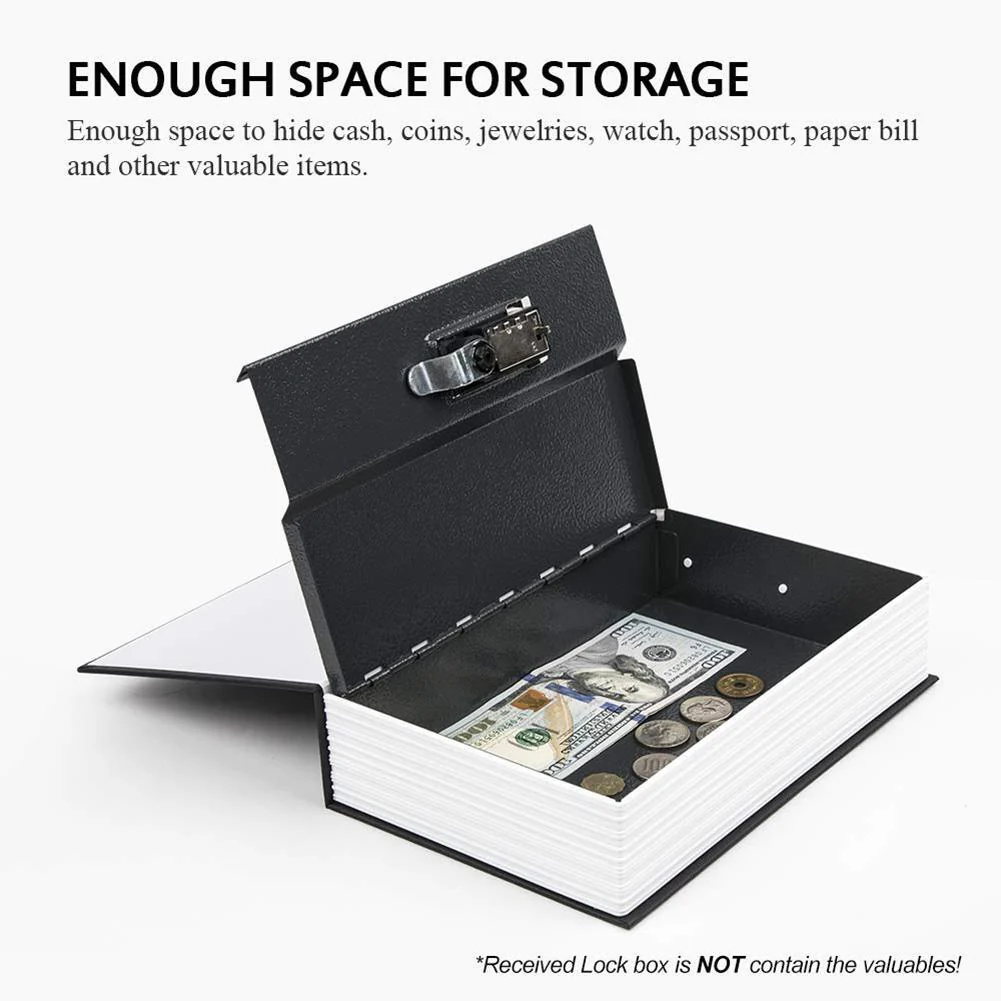 Dictionary Book Safe Security Box with Combination Lock (Black) - Image 13