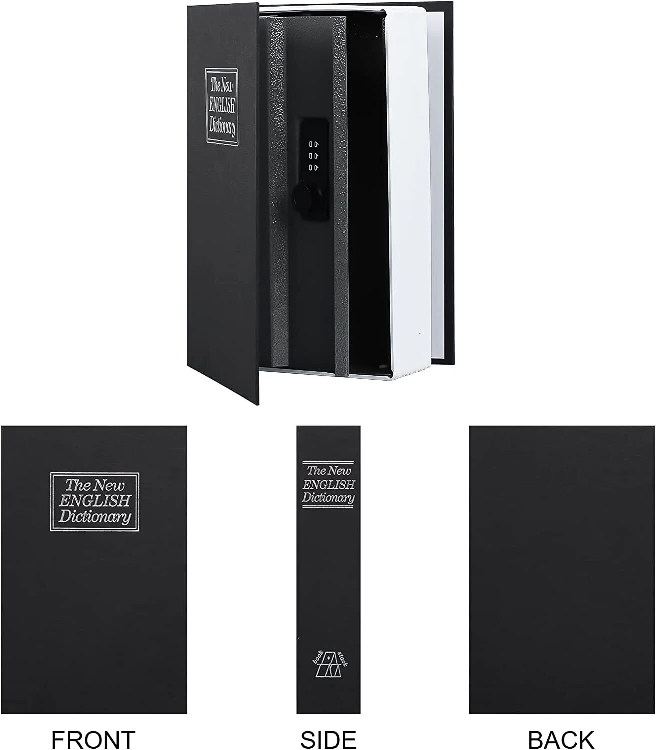 Dictionary Book Safe Security Box with Combination Lock (Black) - Image 14