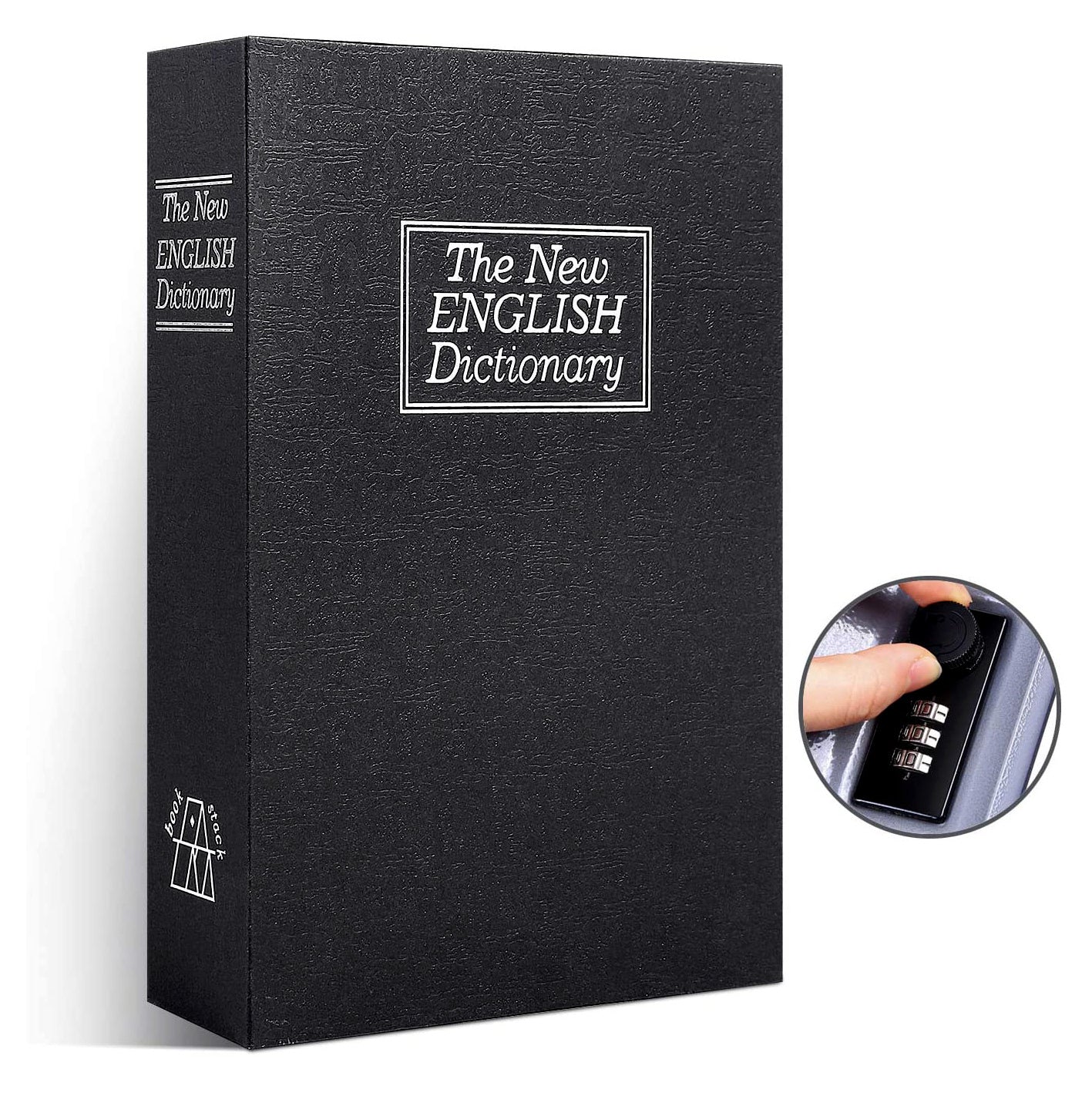 Dictionary Book Safe Security Box with Combination Lock (Black) - Image 21