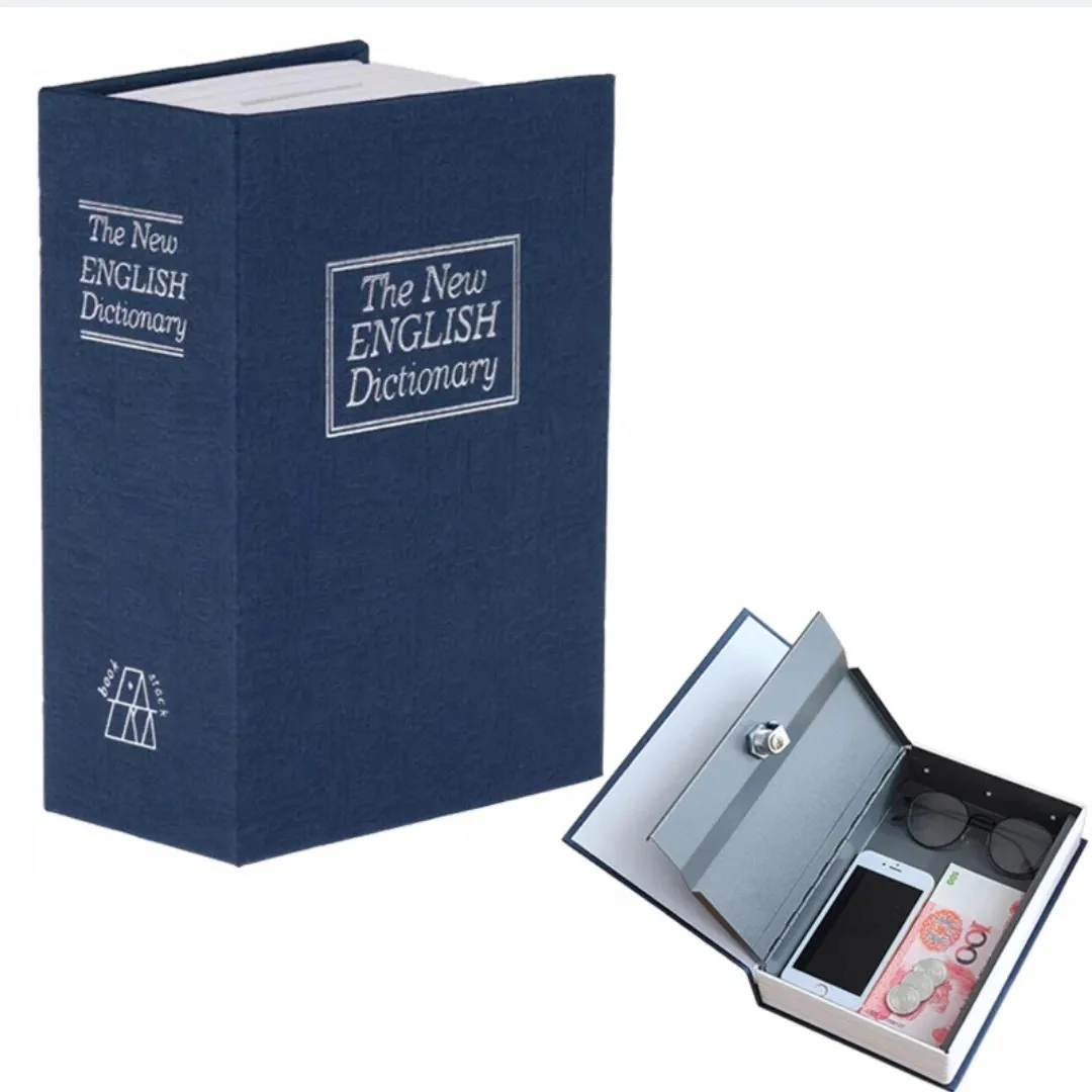 Dictionary Book Safe Security Box with Combination Lock (Navy) - Image 7