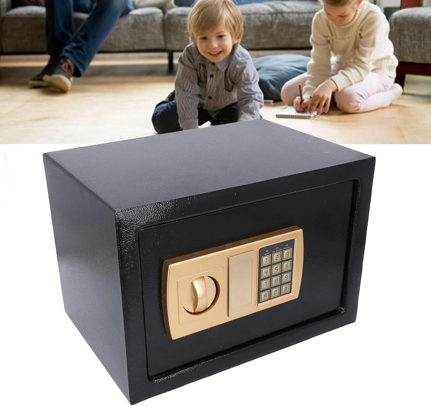 Digital Home Safe with Keypad and Key Lock Fireproof Anti-Theft - Image 9