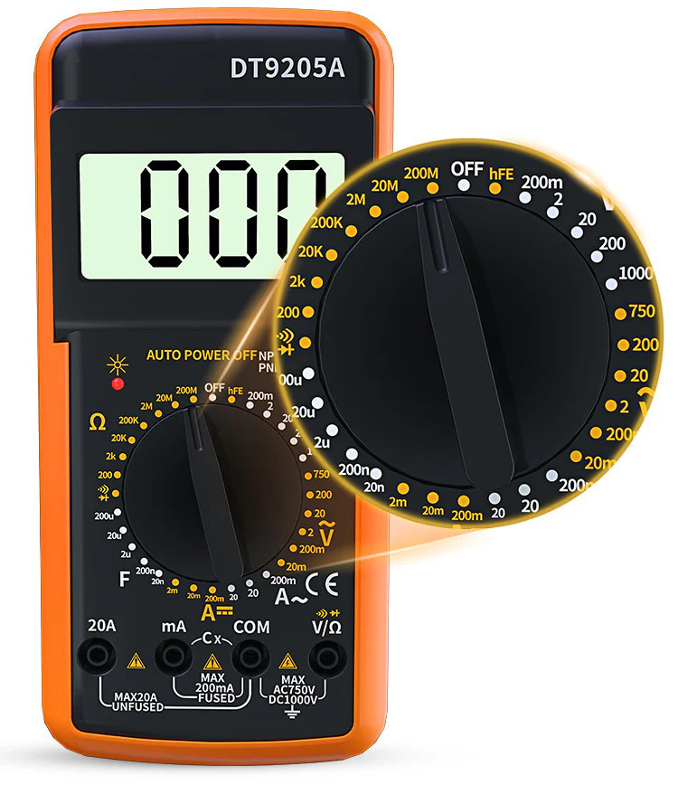 Digital LCD Multimeter Electrical Tester Voltmeter Ammeter Ohmmeter - Image 3