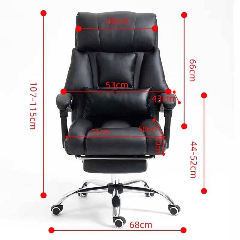 Director Deluxe Plush Executive Reclining Office Chair with Foot Rest (Black) - Image 10