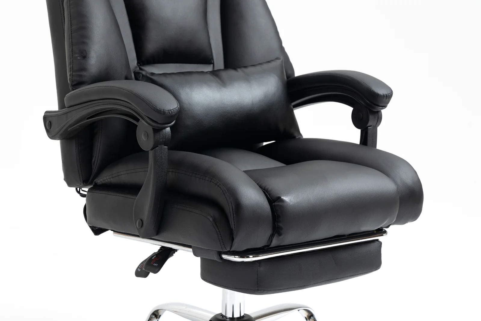 Director Deluxe Plush Executive Reclining Office Chair with Foot Rest (Black) - Image 11