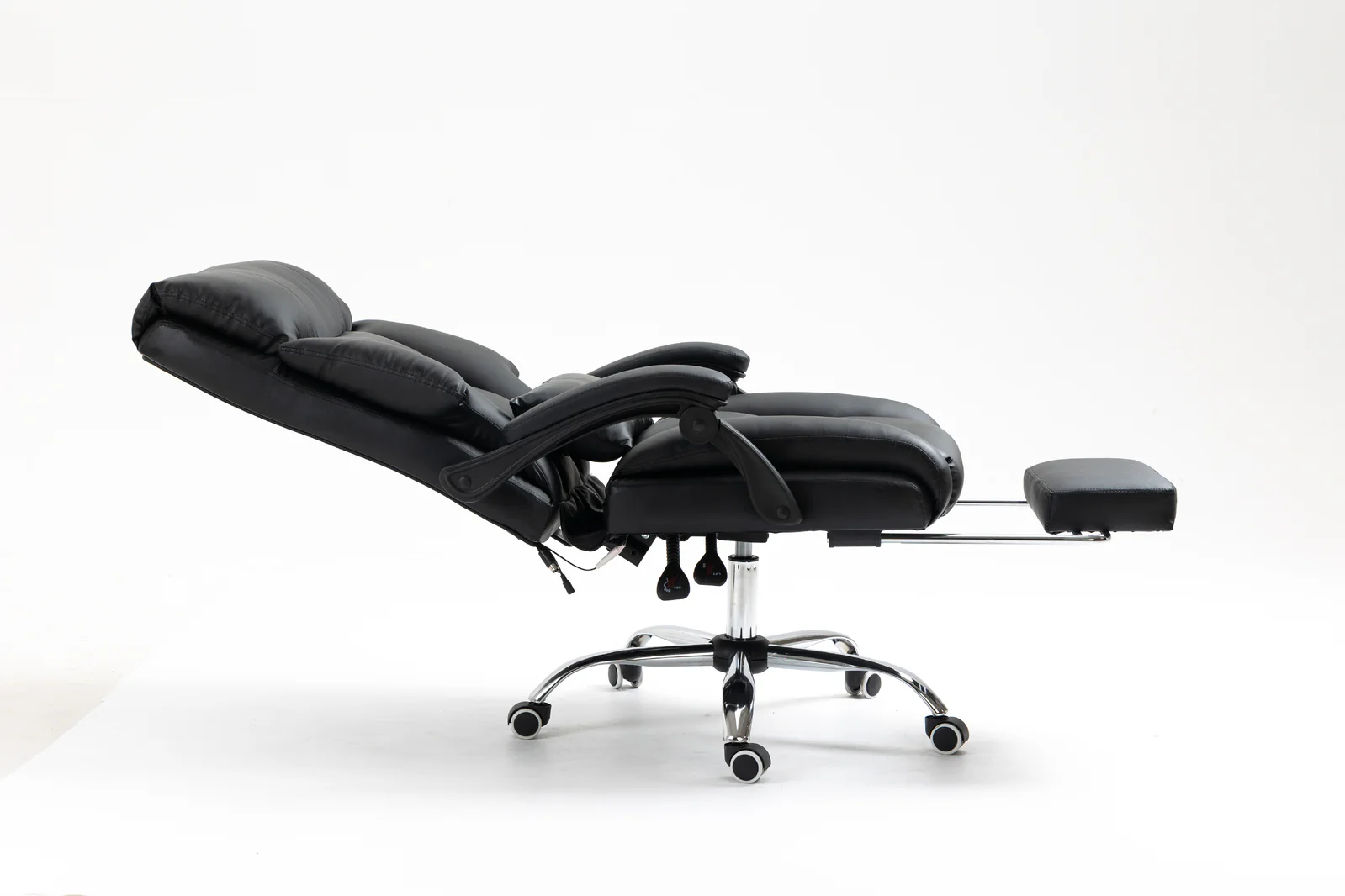 Director Deluxe Plush Executive Reclining Office Chair with Foot Rest (Black) - Image 12