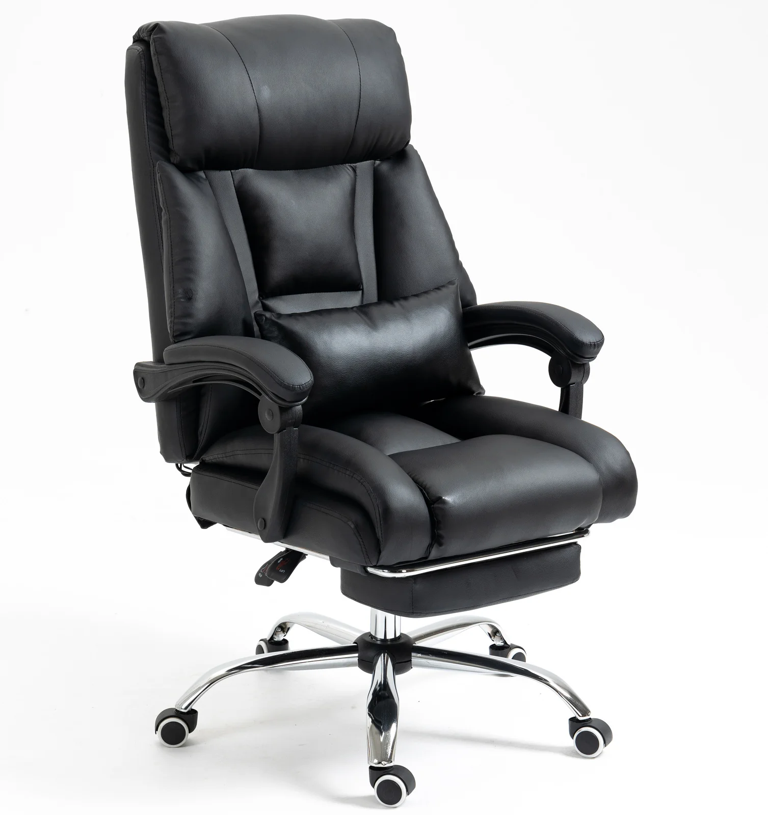 Director Deluxe Plush Executive Reclining Office Chair with Foot Rest (Black) - Image 20