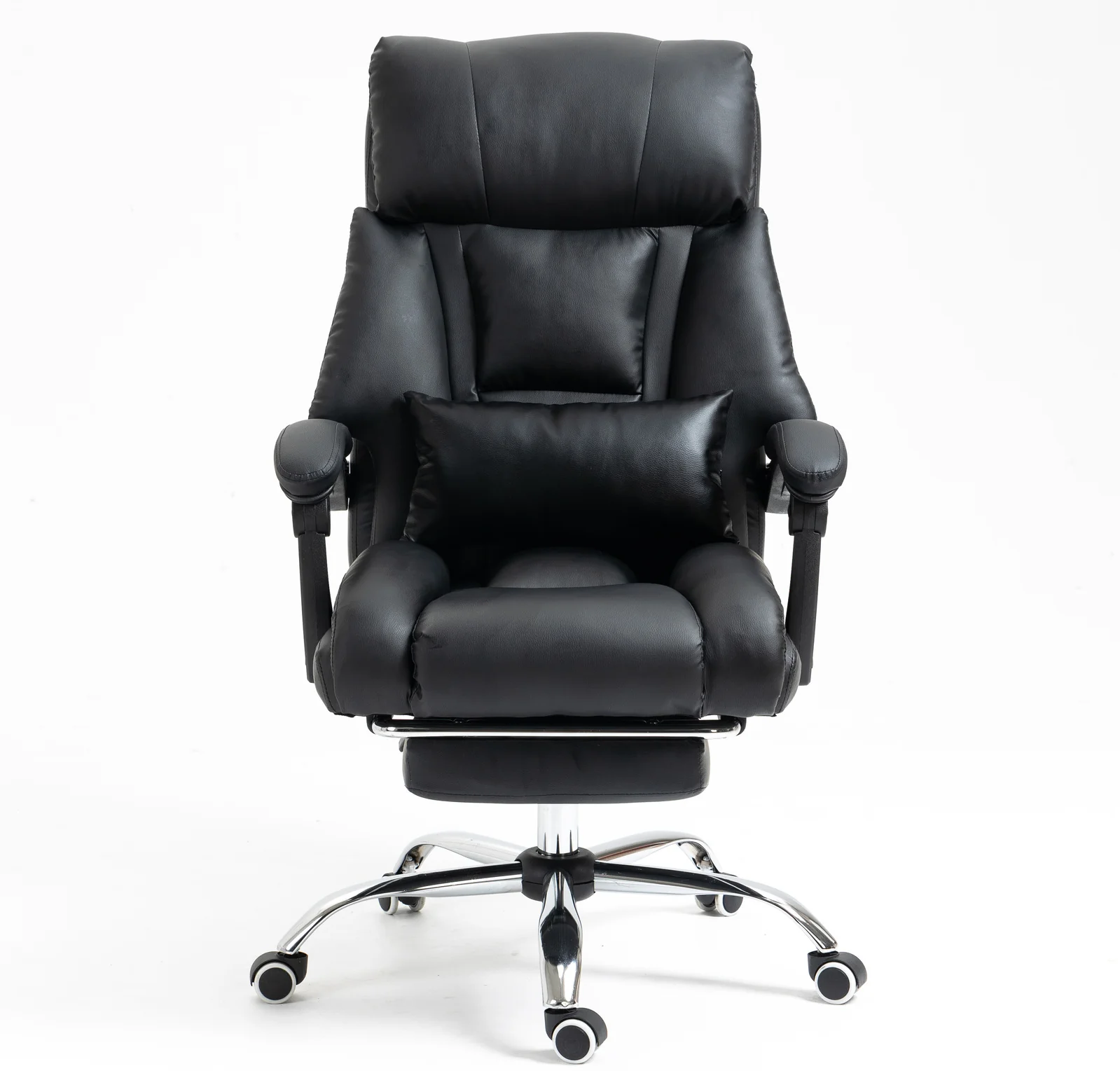 Director Deluxe Plush Executive Reclining Office Chair with Foot Rest (Black) - Image 3
