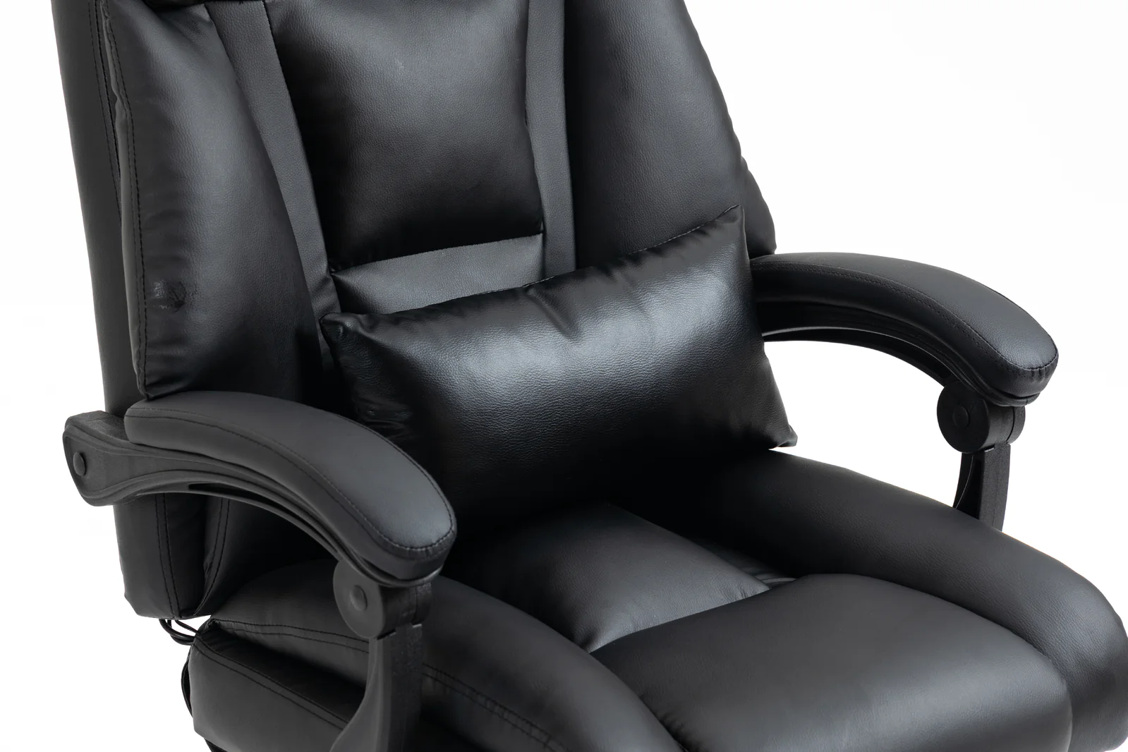 Director Deluxe Plush Executive Reclining Office Chair with Foot Rest (Black) - Image 6