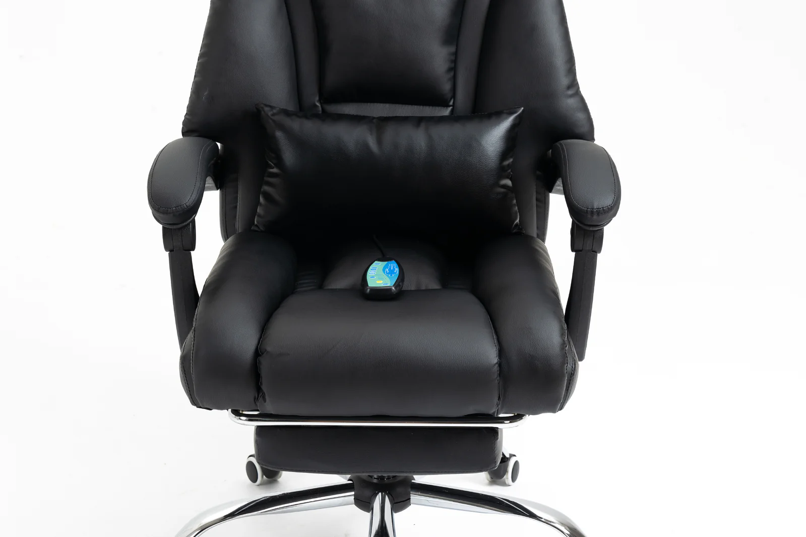 Director Deluxe Plush Executive Reclining Office Chair with Foot Rest & Massager (Black) - Image 14