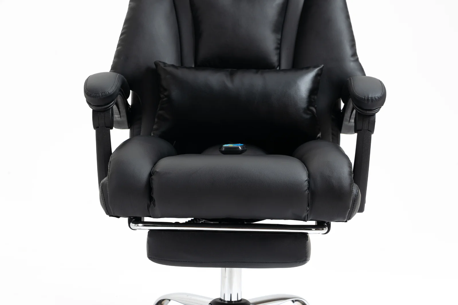Director Deluxe Plush Executive Reclining Office Chair with Foot Rest & Massager (Black) - Image 6