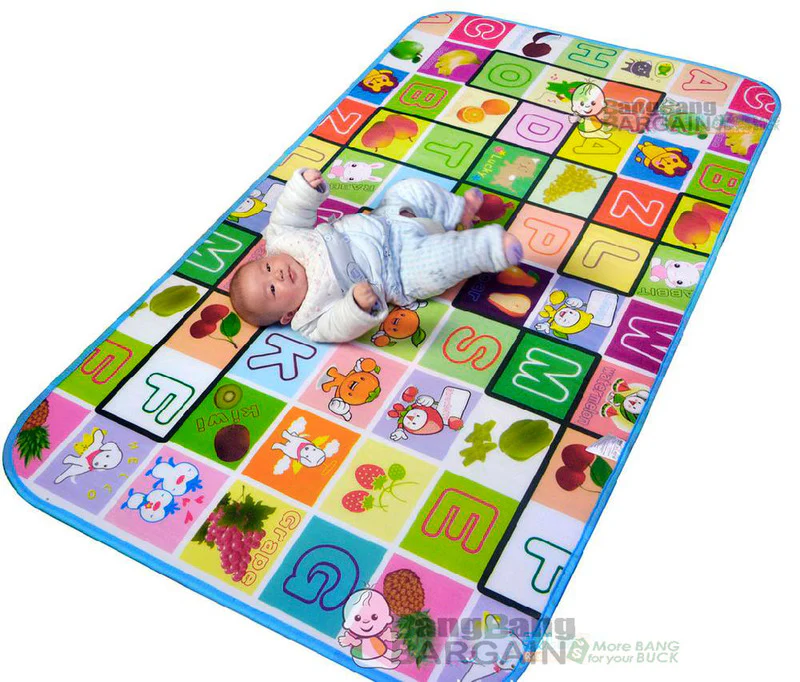 Double Sided Alphabet & Animal 1.8m x 1.2m Baby Mat Activity Rug - Image 4