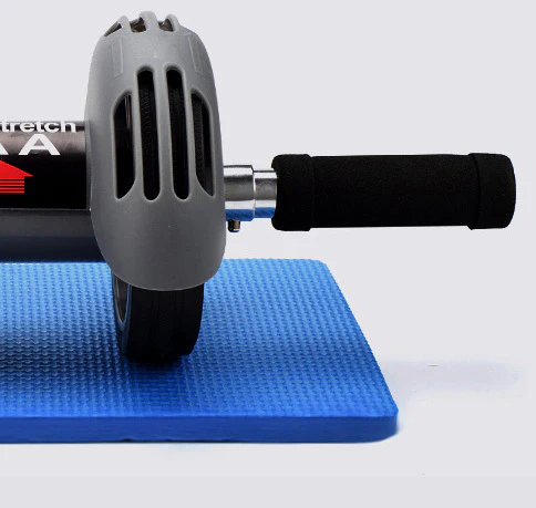 Double Wheels Abdominal Gym Ab Roller Total Body Exerciser with Knee Pad - Image 4
