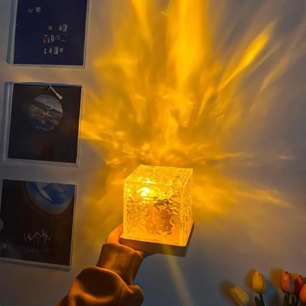 Dynamic Lighting Crystal Cube Lamp Touch Control LED Night Light Home Decor - Image 11