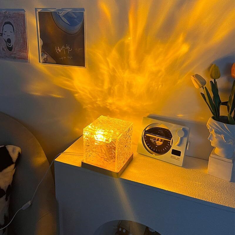 Dynamic Lighting Crystal Cube Lamp Touch Control LED Night Light Home Decor - Image 12