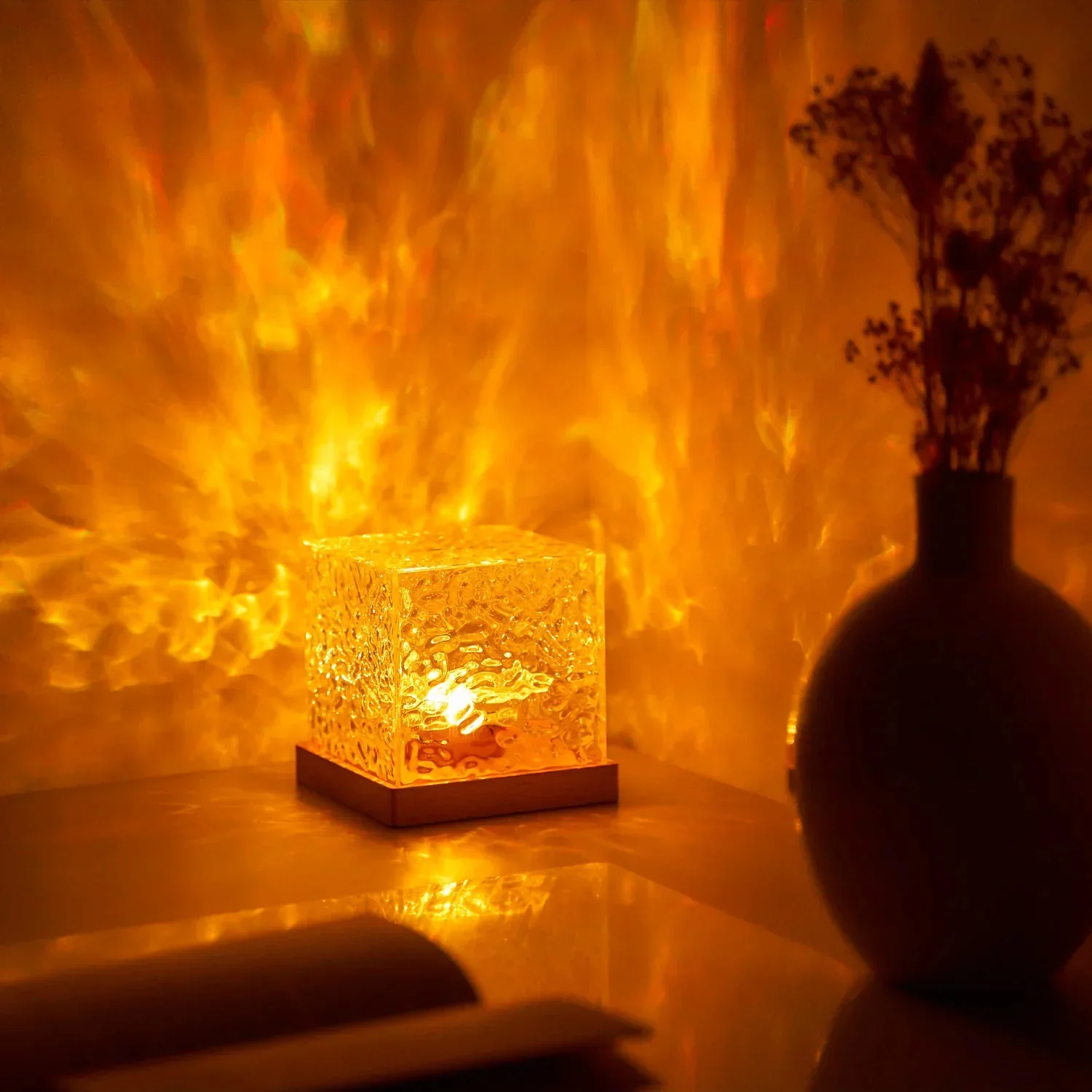 Dynamic Lighting Crystal Cube Lamp Touch Control LED Night Light Home Decor - Image 14