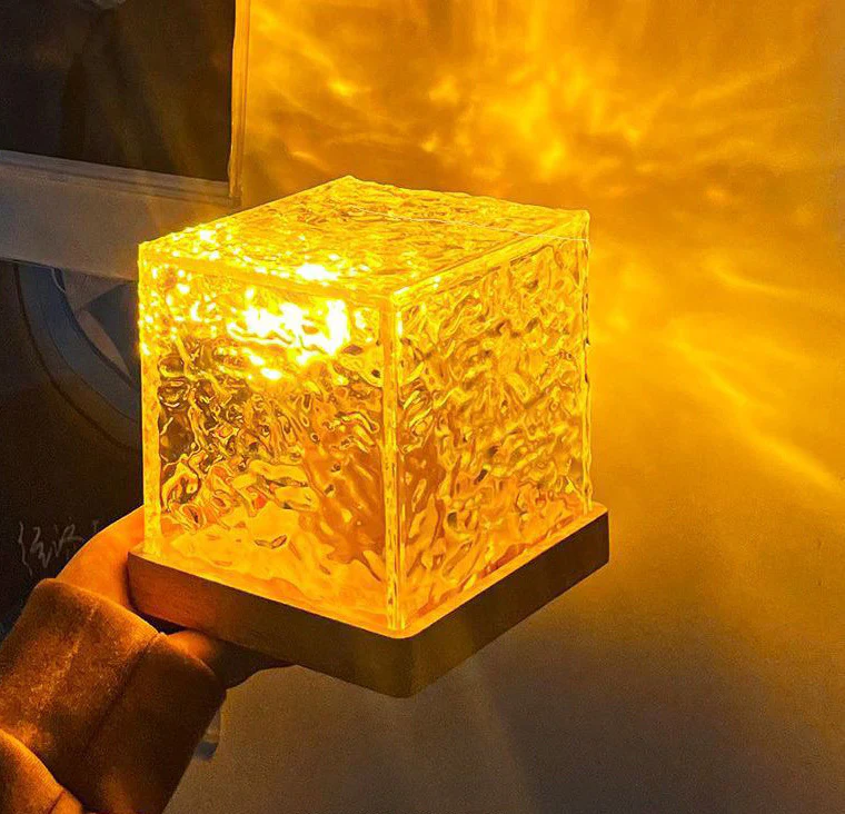 Dynamic Lighting Crystal Cube Lamp Touch Control LED Night Light Home Decor - Image 16
