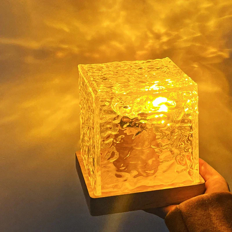 Dynamic Lighting Crystal Cube Lamp Touch Control LED Night Light Home Decor - Image 4