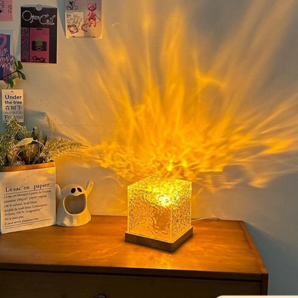 Dynamic Lighting Crystal Cube Lamp Touch Control LED Night Light Home Decor - Image 5