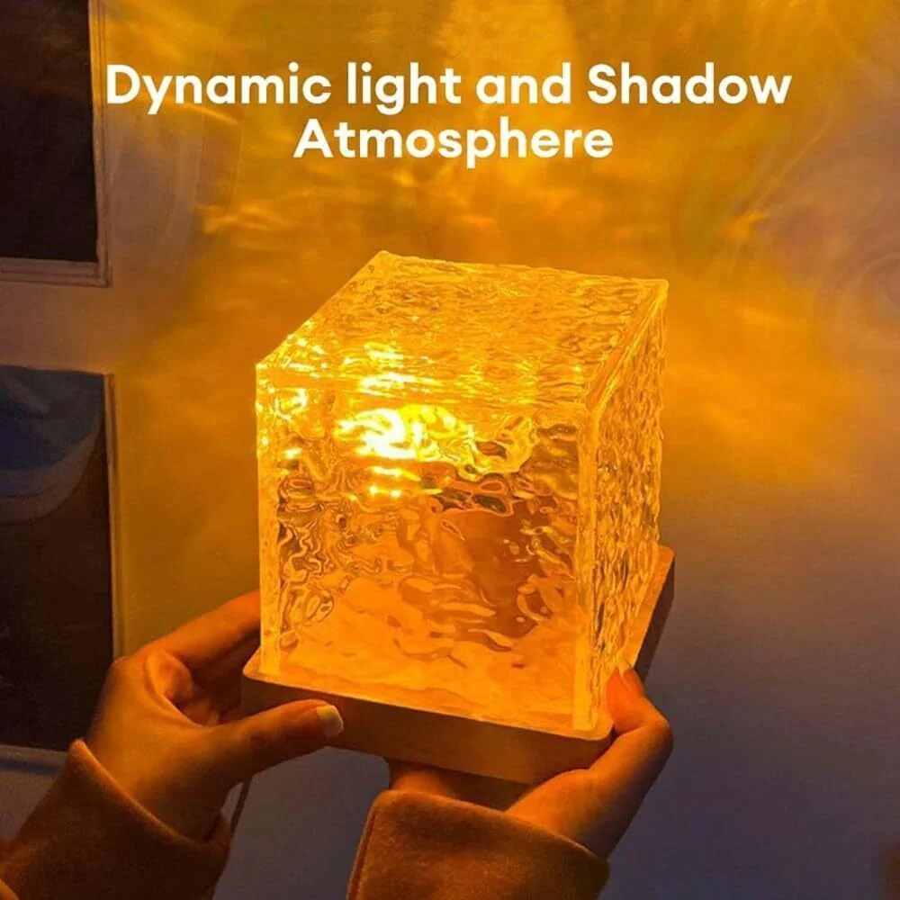 Dynamic Lighting Crystal Cube Lamp Touch Control LED Night Light Home Decor - Image 8