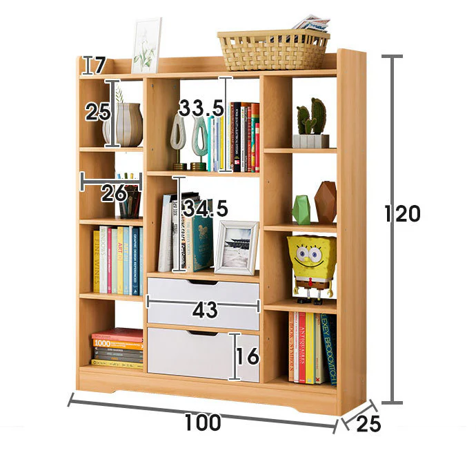 Eden Wardrobe Cupboard Bookshelf with Drawer Furniture (White) - Image 11