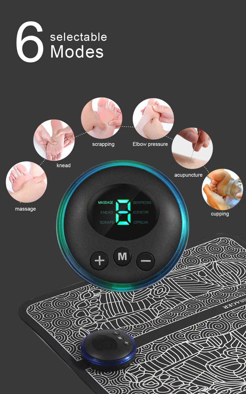 Electric EMS Physiotherapy Massage Foot Massager Pad - Image 11