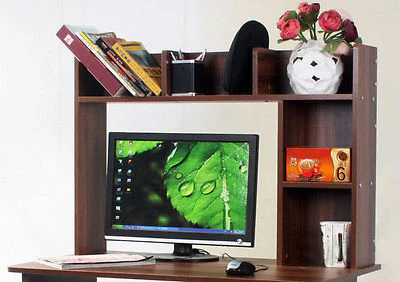 Elite Computer Desk Table with Shelf & Drawer Office Furniture (Natural Oak) - Image 8