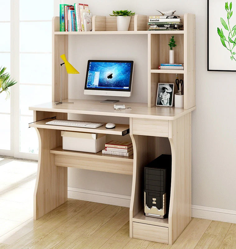 Elite Computer Desk Table with Shelf & Drawer Office Furniture (White Oak) - Image 5