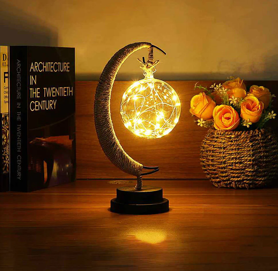 Enchanted Lunar Lamp LED Moon Night Light Cozy Home Decor Lighting - Image 4