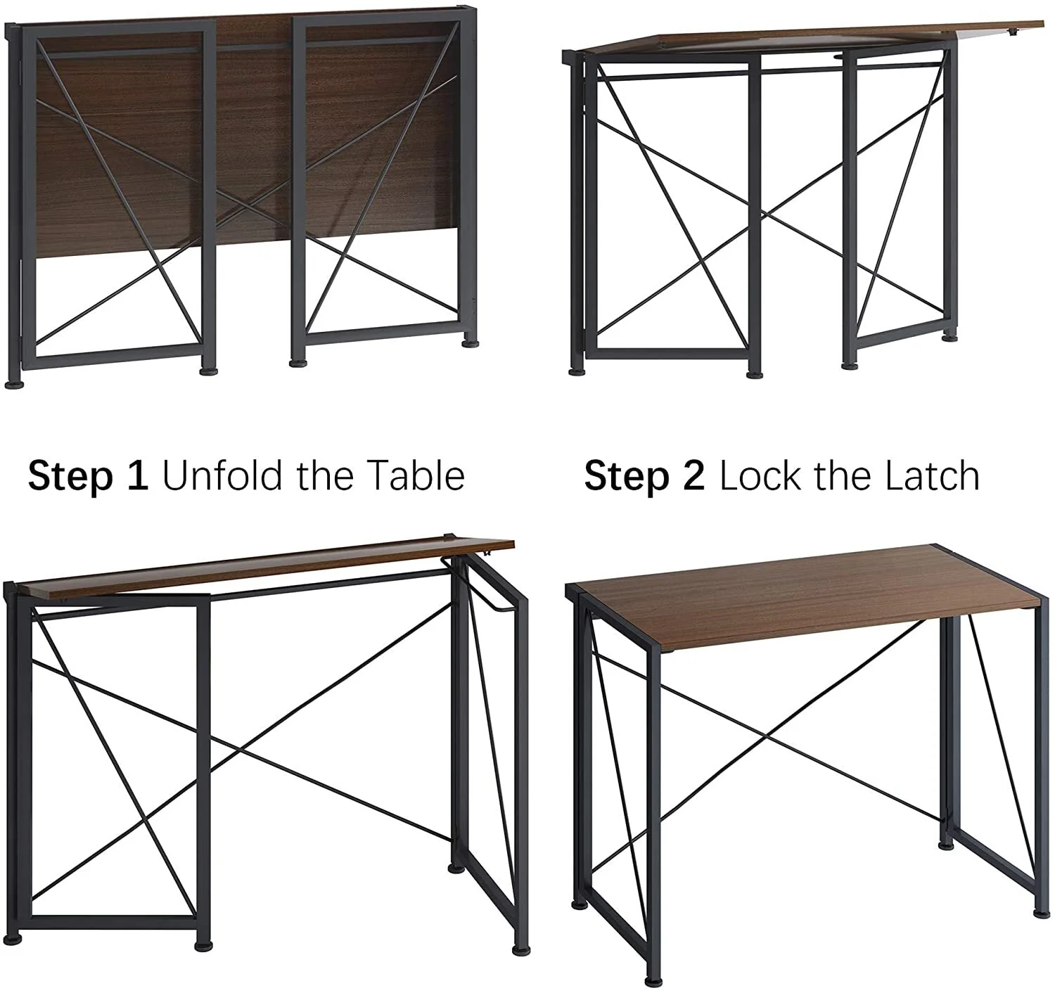 Epic Folding Computer Desk (Black) - Image 3