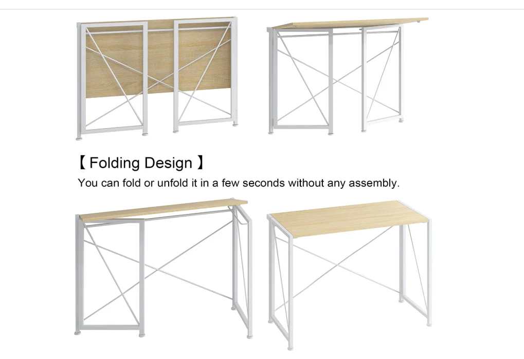 Epic Folding Computer Desk (Oak) - Image 5
